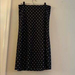 J. Crew Black and White Polka Dot A-Line Skirt